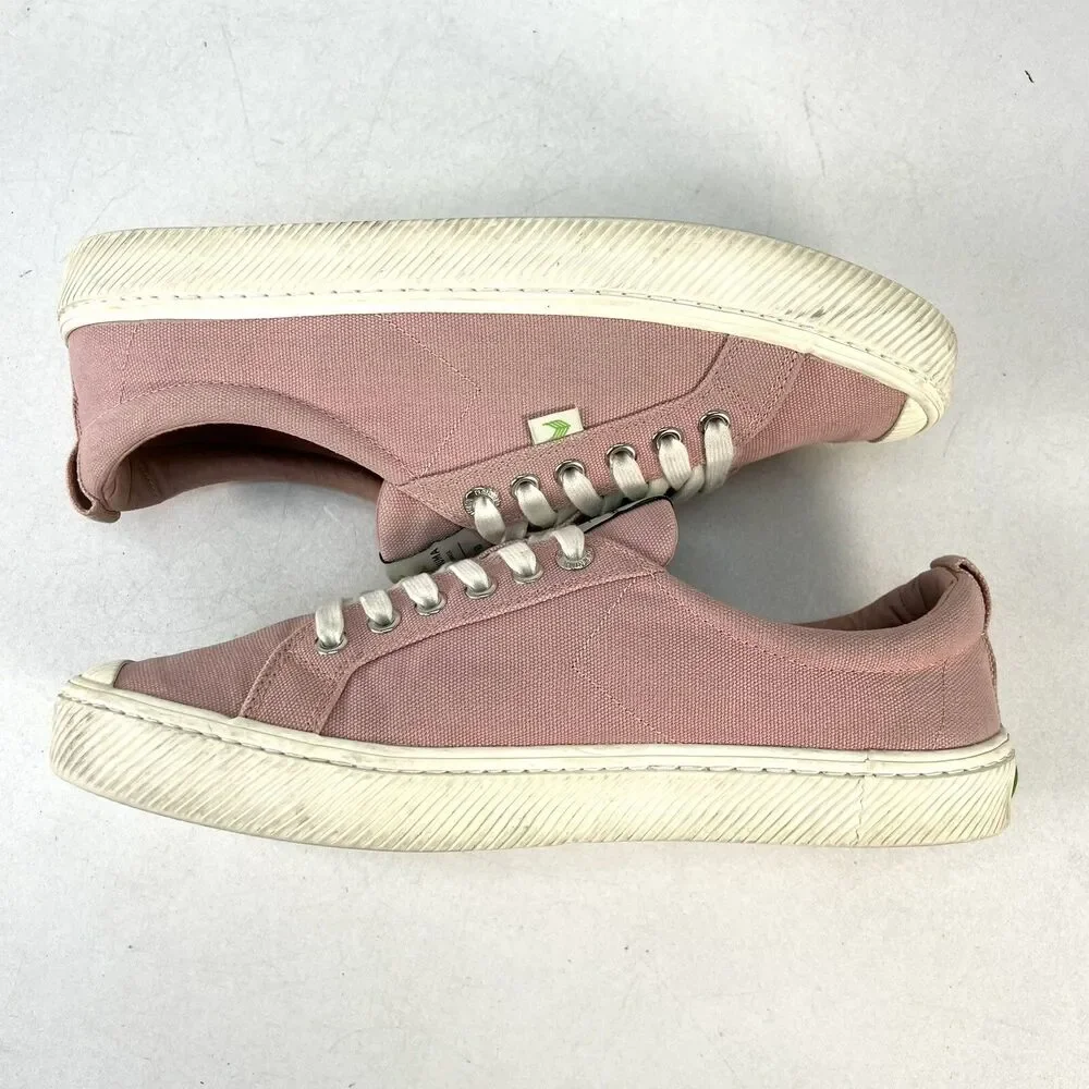 Cariuma OCA Low Pink Rose Canvas Sneakers Shoes Unisex Sz Womens 11, Mens 9.5